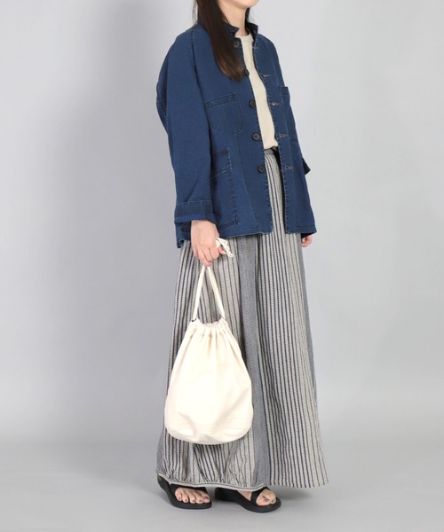 OMNIGOD（オムニゴッド）の「[OMNIGOD / オムニゴッド]　ヘリンボーンスレキUSNポーチ（トートバッグ・レディース・アイボリー/ブラック/オリーブ・FREE）」の16枚目の写真