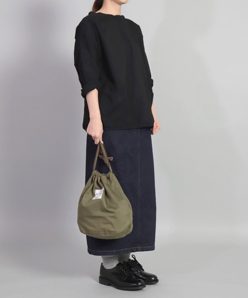 OMNIGOD（オムニゴッド）の「[OMNIGOD / オムニゴッド]　ヘリンボーンスレキUSNポーチ（トートバッグ・レディース・アイボリー/ブラック/オリーブ・FREE）」の20枚目の写真