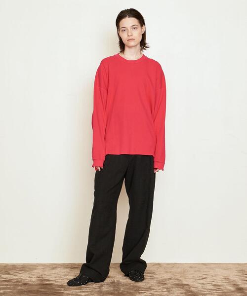 AEWEN MATOPH(イウエン マトフ)の「<AEWEN MATOPH(イウエン マトフ)>コットン サーマル クルーネックカットソー(Tシャツ/カットソー・レディース・ホワイト/ピンク/ブラック・FREE)」の10枚目の写真