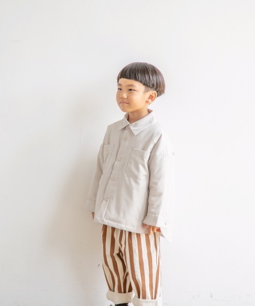 LOWRYS FARM（ローリーズファーム）の「エアサーマルシャツジャケット　953326（ダウンジャケット/コート・キッズ・アイボリー/カーキ・110cm/120cm/130cm）」の6枚目の写真
