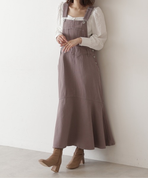 FREE'S MART（フリーズマート）の「マーメイドデニムジャンパースカート（ジャンパースカート・レディース・ダークネイビー/ブラウン系その他/ブラック系その他・FREE）」の3枚目の写真