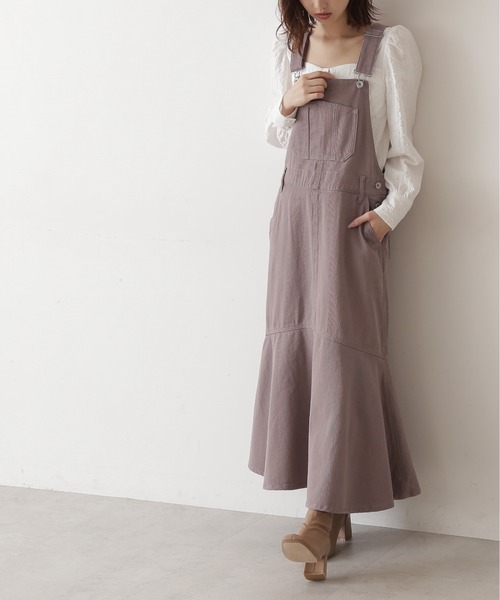 FREE'S MART（フリーズマート）の「マーメイドデニムジャンパースカート（ジャンパースカート・レディース・ダークネイビー/ブラウン系その他/ブラック系その他・FREE）」の8枚目の写真