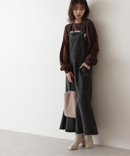 FREE'S MART（フリーズマート）の「マーメイドデニムジャンパースカート（ジャンパースカート・レディース・ダークネイビー/ブラウン系その他/ブラック系その他・FREE）」の9枚目の写真