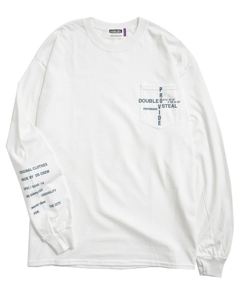 DOUBLE STEAL（ダブルスティール）の「Over Print Pocket 長袖Tシャツ（Tシャツ/カットソー・メンズ・ブラック/ホワイト・X-LARGE/LARGE/MEDIUM）」の2枚目の写真