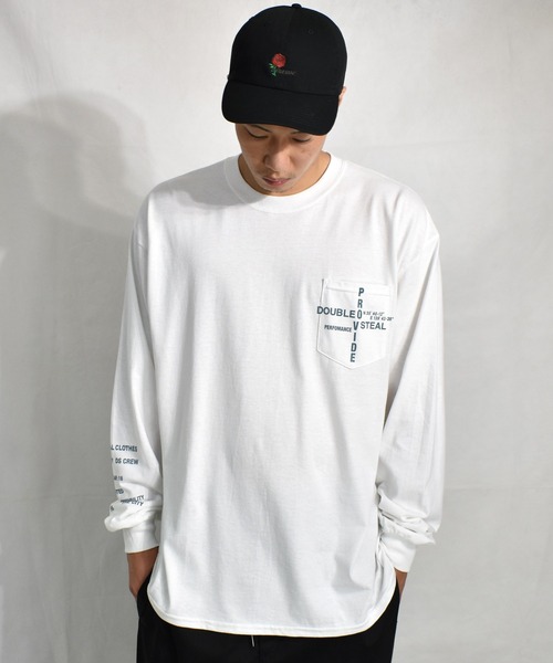 DOUBLE STEAL（ダブルスティール）の「Over Print Pocket 長袖Tシャツ（Tシャツ/カットソー・メンズ・ブラック/ホワイト・X-LARGE/LARGE/MEDIUM）」の15枚目の写真