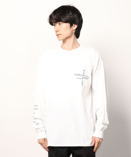 DOUBLE STEAL（ダブルスティール）の「Over Print Pocket 長袖Tシャツ（Tシャツ/カットソー・メンズ・ブラック/ホワイト・X-LARGE/LARGE/MEDIUM）」の19枚目の写真