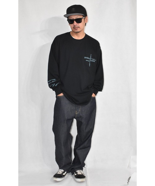 DOUBLE STEAL（ダブルスティール）の「Over Print Pocket 長袖Tシャツ（Tシャツ/カットソー・メンズ・ブラック/ホワイト・X-LARGE/LARGE/MEDIUM）」の6枚目の写真