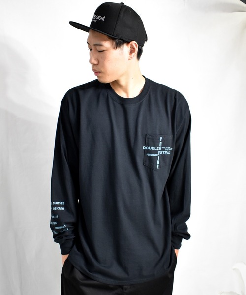 DOUBLE STEAL（ダブルスティール）の「Over Print Pocket 長袖Tシャツ（Tシャツ/カットソー・メンズ・ブラック/ホワイト・X-LARGE/LARGE/MEDIUM）」の20枚目の写真