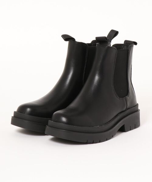HEAL ME（ヒールミー）の「heal me ヒールミー レディース 厚底サイドゴアブーツ 221304（ブーツ・レディース・ブラック/カーキ・23.5cm/25.5cm/25.0cm/23.0cm/24.5cm/22.5cm/24.0cm）」の2枚目の写真