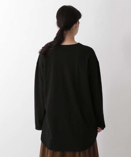 LOWRYS FARM（ローリーズファーム）の「トルコオーガニックＬＳ　227882（Tシャツ/カットソー・レディース・ホワイト/ブラック・FREE/SHORT）」の3枚目の写真