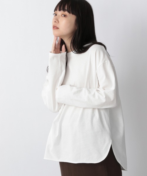 LOWRYS FARM（ローリーズファーム）の「トルコオーガニックＬＳ　227882（Tシャツ/カットソー・レディース・ホワイト/ブラック・FREE/SHORT）」の13枚目の写真