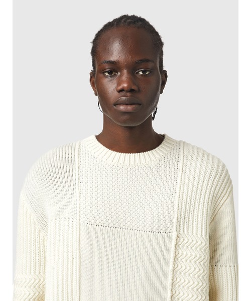 DIESEL（ディーゼル）の「メンズ ニット ウール（ニット/セーター・メンズ・ホワイト/ネイビー・X-SMALL/SMALL/LARGE/X-LARGE/XX-LARGE/MEDIUM）」の6枚目の写真