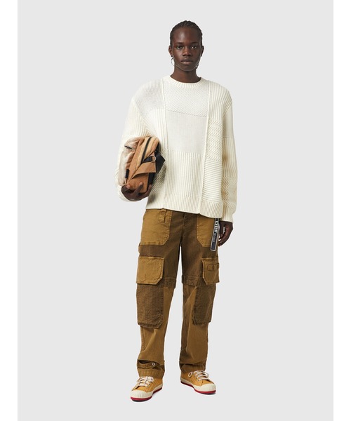 DIESEL（ディーゼル）の「メンズ ニット ウール（ニット/セーター・メンズ・ホワイト/ネイビー・X-SMALL/SMALL/LARGE/X-LARGE/XX-LARGE/MEDIUM）」の5枚目の写真