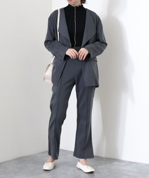 archives(アルシーヴ)の「【setupにも】センターシームテーパードパンツ(その他パンツ・レディース・チャコールグレー/ブラウン/ベージュ/カーキ・MEDIUM)」の15枚目の写真