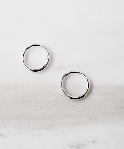 SIGNAL(シグナル)の「【SIGNAL/シグナル】シルバー925 ミニフープピアス / Silver925 HOOP PIERCE 10mm(ピアス(両耳用)・レディース・シルバー・FREE)」の4枚目の写真