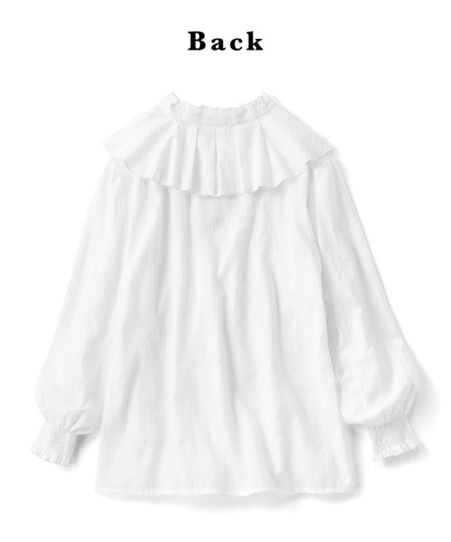 Live in comfort(リブインコンフォート)の「リブ イン コンフォート はまじとコラボ 大人が素敵に着られる 衿付きブラウス(シャツ/ブラウス・レディース・ホワイト/ブラック・XX-LARGE/LARGE/MEDIUM/X-LARGE/SMALL)」の10枚目の写真