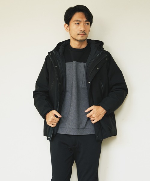 IKKA LOUNGE（イッカラウンジ）の「テックストレッチ切り替えトレーナー（スウェット・メンズ・スモークグレー/ブラック/ネイビー・S/XL/L/M）」の18枚目の写真