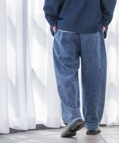 improves(インプローブス)の「10oz バルーンシルエット ワイド デニムパンツ(デニムパンツ・メンズ・ライトブルー/ワンウォッシュ/ブルー/キナリ/ネイビー/スカイブルー/ブラック・LARGE/MEDIUM)」の12枚目の写真