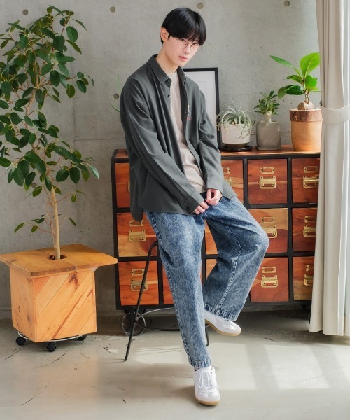 improves(インプローブス)の「10oz バルーンシルエット ワイド デニムパンツ(デニムパンツ・メンズ・ライトブルー/ワンウォッシュ/ブルー/キナリ/ネイビー/スカイブルー/ブラック・LARGE/MEDIUM)」の18枚目の写真