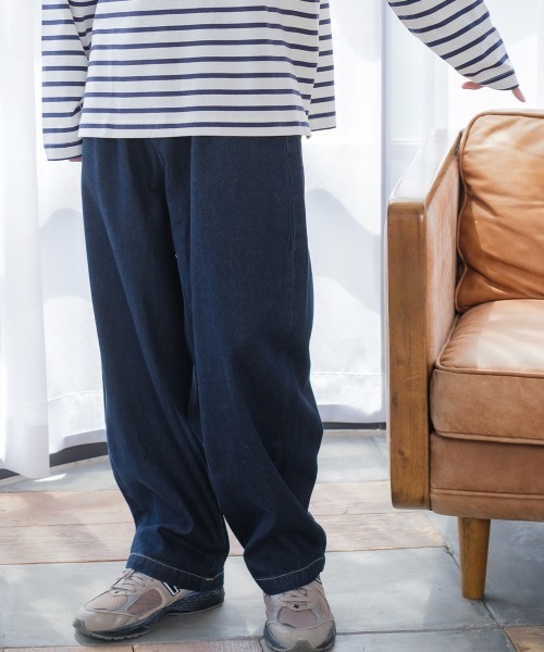 improves(インプローブス)の「10oz バルーンシルエット ワイド デニムパンツ(デニムパンツ・メンズ・ライトブルー/ワンウォッシュ/ブルー/キナリ/ネイビー/スカイブルー/ブラック・LARGE/MEDIUM)」の19枚目の写真