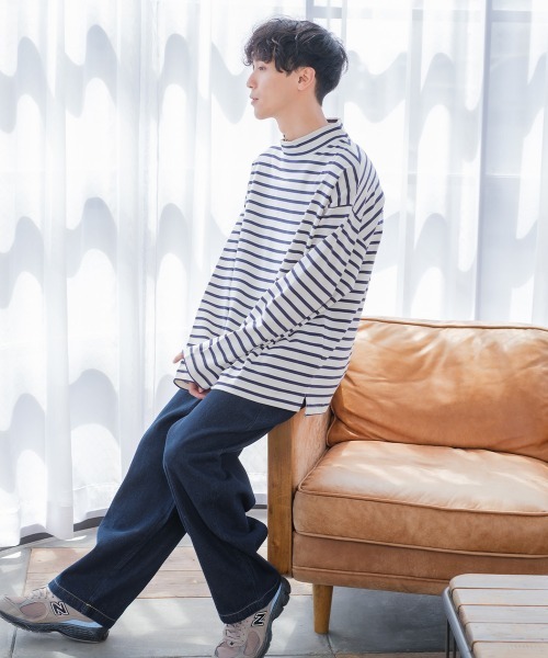 improves(インプローブス)の「10oz バルーンシルエット ワイド デニムパンツ(デニムパンツ・メンズ・ライトブルー/ワンウォッシュ/ブルー/キナリ/ネイビー/スカイブルー/ブラック・LARGE/MEDIUM)」の10枚目の写真