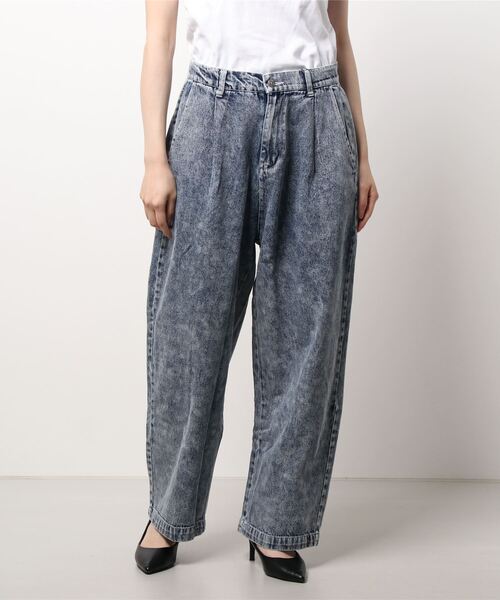 improves(インプローブス)の「10oz バルーンシルエット ワイド デニムパンツ(デニムパンツ・メンズ・ライトブルー/ワンウォッシュ/ブルー/キナリ/ネイビー/スカイブルー/ブラック・LARGE/MEDIUM)」の15枚目の写真