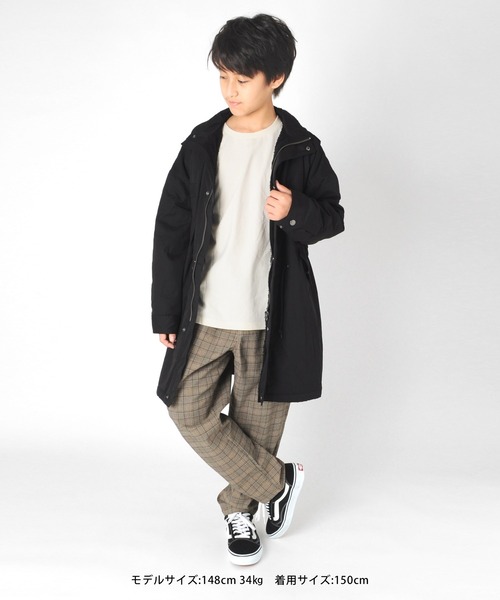 GLAZOS(グラソス)の「ツイルモッズコート(モッズコート・キッズ・ブラック/カーキ・130cm/140cm/150cm/160cm/170cm)」の14枚目の写真