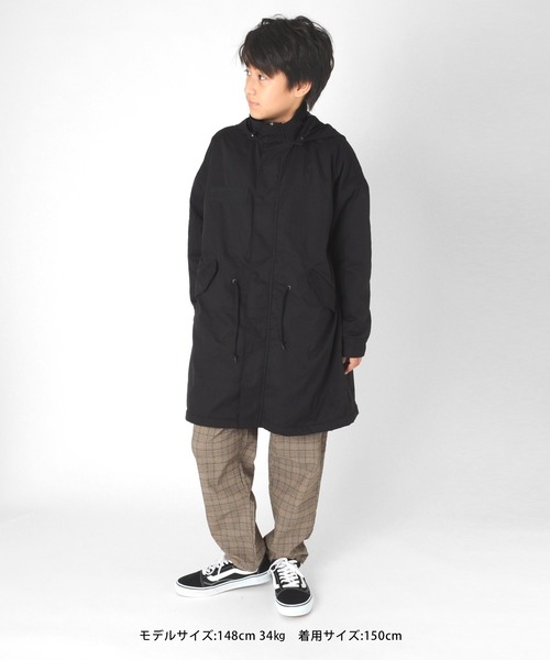 GLAZOS(グラソス)の「ツイルモッズコート(モッズコート・キッズ・ブラック/カーキ・130cm/140cm/150cm/160cm/170cm)」の3枚目の写真