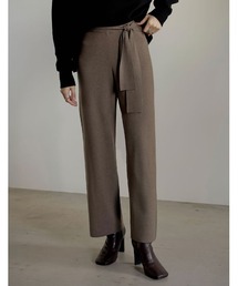 ウエストベルト付きニットパンツ