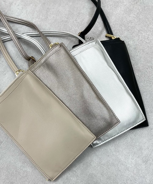 DouDou（ドゥドゥ）の「スマホショルダー（ショルダーバッグ・レディース・ブラック/シルバー/ブロンズ/グレイッシュベージュ・FREE）」の13枚目の写真