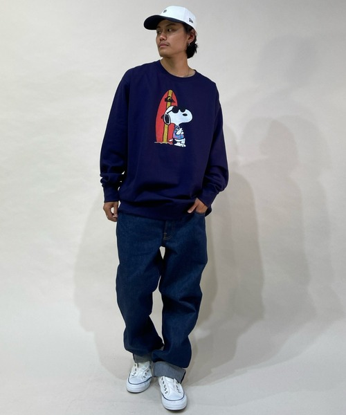 Quiksilver(クイックシルバー)の「【ZOZOTOWN限定】QUIKSILVER/クイックシルバー×PEANUTSコラボモデル フロントプリントスウェット AQYFT03265(スウェット・メンズ・ブルー・M/L)」の4枚目の写真