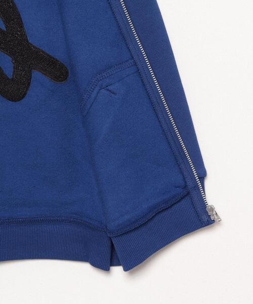 agnes b.（アニエスベー）の「K344 E BLOUSON キッズ サガラ刺繍 b.ロゴジップアップフーディ（パーカー・キッズ・ブルー・4YEAR/6YEAR/8YEAR/10YEAR/12YEAR）」の3枚目の写真