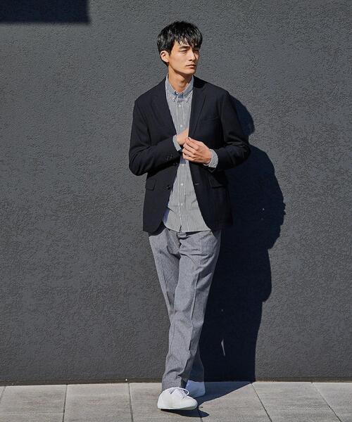 green label relaxing(グリーンレーベルリラクシング)の「フリーリッチフラノカルゼ スマートレッグ パンツ -ウォッシャブル-(その他パンツ・メンズ・ベージュ/ネイビー/グレー・S/M/L/XL)」の8枚目の写真