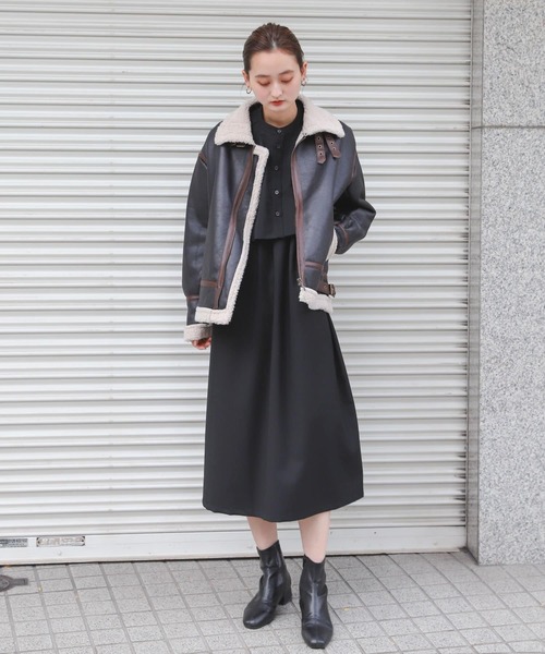 SENSE OF PLACE by URBAN RESEARCH(センスオブプレイスバイアーバンリサーチ)の「ボンバージャケット(ブルゾン・レディース・ブラウン/モカ/ライトベージュ/ブラック・ONE)」の9枚目の写真