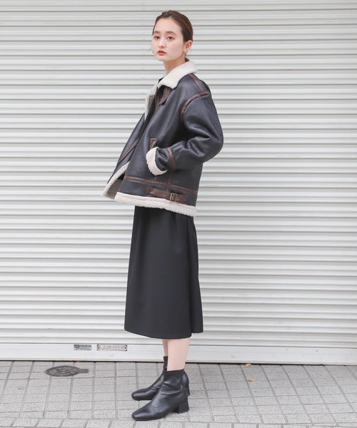 SENSE OF PLACE by URBAN RESEARCH(センスオブプレイスバイアーバンリサーチ)の「ボンバージャケット(ブルゾン・レディース・ブラウン/モカ/ライトベージュ/ブラック・ONE)」の10枚目の写真