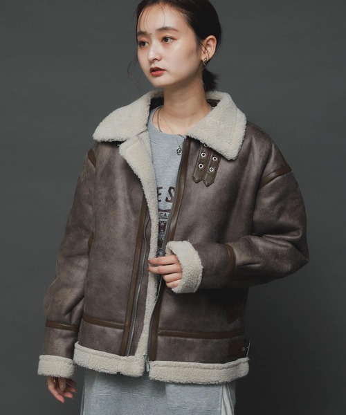 SENSE OF PLACE by URBAN RESEARCH(センスオブプレイスバイアーバンリサーチ)の「ボンバージャケット(ブルゾン・レディース・ブラウン/モカ/ライトベージュ/ブラック・ONE)」の17枚目の写真