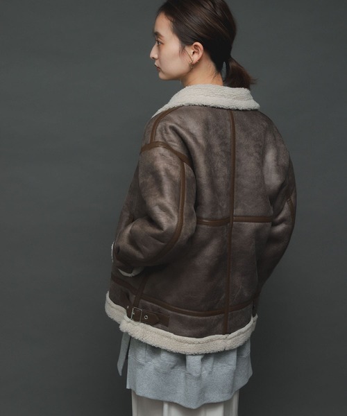 SENSE OF PLACE by URBAN RESEARCH(センスオブプレイスバイアーバンリサーチ)の「ボンバージャケット(ブルゾン・レディース・ブラウン/モカ/ライトベージュ/ブラック・ONE)」の19枚目の写真