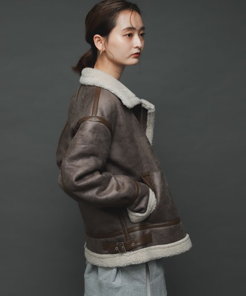 SENSE OF PLACE by URBAN RESEARCH(センスオブプレイスバイアーバンリサーチ)の「ボンバージャケット(ブルゾン・レディース・ブラウン/モカ/ライトベージュ/ブラック・ONE)」の21枚目の写真