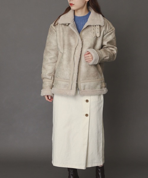 SENSE OF PLACE by URBAN RESEARCH(センスオブプレイスバイアーバンリサーチ)の「ボンバージャケット(ブルゾン・レディース・ブラウン/モカ/ライトベージュ/ブラック・ONE)」の5枚目の写真