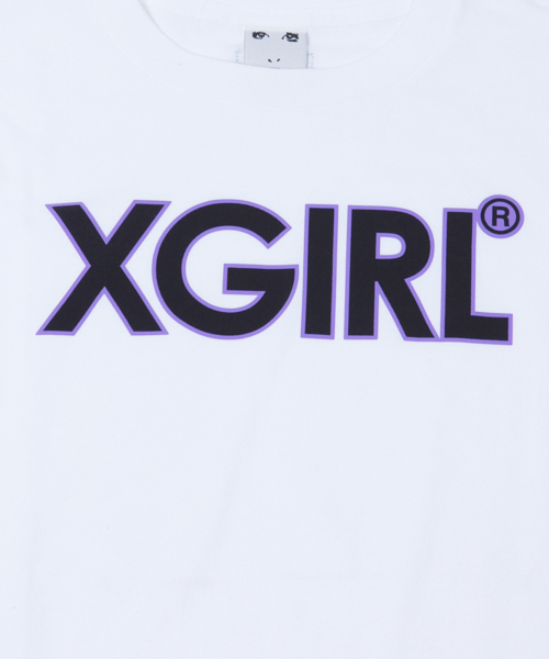 X-girl（エックスガール）の「ADVENTURE LOGO S/S BIG TEE（Tシャツ/カットソー・レディース・ホワイト/ブラック・ONE SIZE）」の8枚目の写真