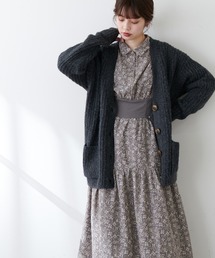 natural couture | リブ切替えハイウエストシャツワンピース(ワンピース)
