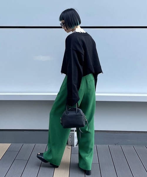 PAGEBOY（ページボーイ）の「WEB限定アイテム / ダメージショートカーディガン（カーディガン/ボレロ・レディース・グリーン/ピンク/ホワイト×ブラック/ブラック/ブルー・FREE）」の21枚目の写真