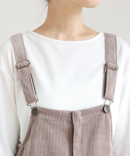 andme(アンドミー)の「コーデュロイジャンパースカート(ジャンパースカート・レディース・ブラック/ブラウン/ブルー/アイボリー/グレイッシュベージュ・M/L)」の13枚目の写真