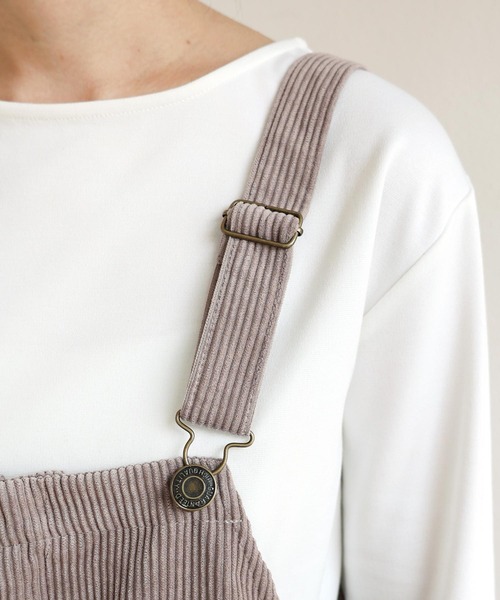 andme(アンドミー)の「コーデュロイジャンパースカート(ジャンパースカート・レディース・ブラック/ブラウン/ブルー/アイボリー/グレイッシュベージュ・M/L)」の18枚目の写真