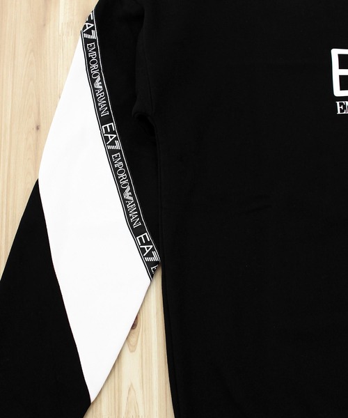 EMPORIO ARMANI EA7(エンポリオアルマーニイーエーセブン)の「EA7 アスレチックカラーブロックプルオーバースウェット 6KPM28 PJ07Z(スウェット・メンズ・ブラック/グレー・M/XL/L)」の6枚目の写真
