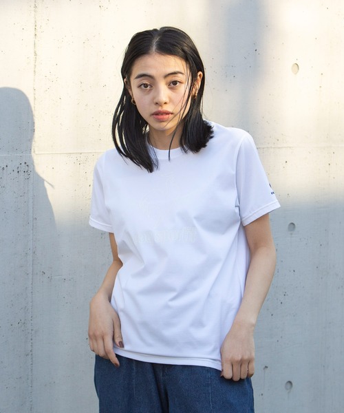 le coq sportif（ルコックスポルティフ）の「ヘランカショートスリーブシャツ ストレッチ レディース ウェア シャツ ポロシャツ トレーニング トレーニングウェア スポーツウェア（Tシャツ/カットソー・レディース・ブラック/オレンジ/グレイッシュブルー/ネイビー/ホワイト・XL/S/M/L）」の9枚目の写真