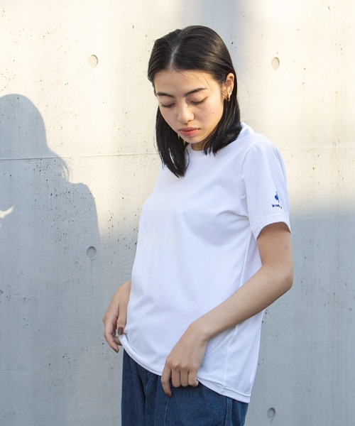 le coq sportif（ルコックスポルティフ）の「ヘランカショートスリーブシャツ ストレッチ レディース ウェア シャツ ポロシャツ トレーニング トレーニングウェア スポーツウェア（Tシャツ/カットソー・レディース・ブラック/オレンジ/グレイッシュブルー/ネイビー/ホワイト・XL/S/M/L）」の10枚目の写真