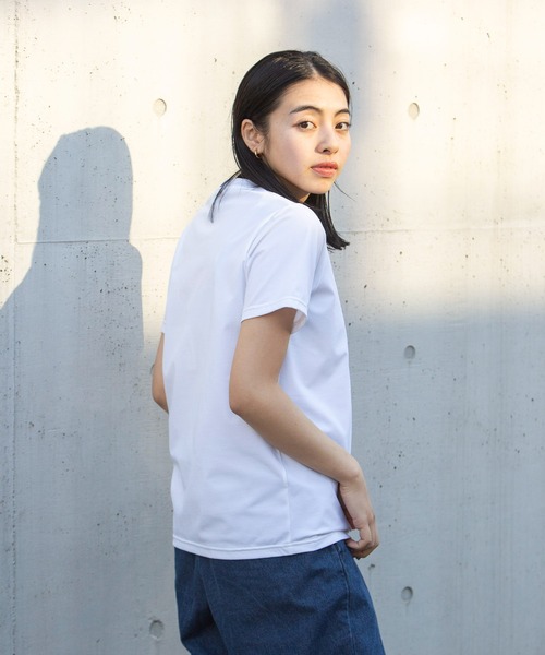 le coq sportif（ルコックスポルティフ）の「ヘランカショートスリーブシャツ ストレッチ レディース ウェア シャツ ポロシャツ トレーニング トレーニングウェア スポーツウェア（Tシャツ/カットソー・レディース・ブラック/オレンジ/グレイッシュブルー/ネイビー/ホワイト・XL/S/M/L）」の11枚目の写真