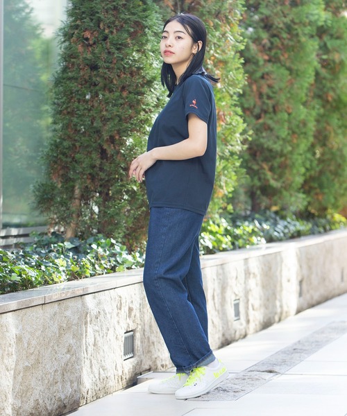 le coq sportif（ルコックスポルティフ）の「ヘランカショートスリーブシャツ ストレッチ レディース ウェア シャツ ポロシャツ トレーニング トレーニングウェア スポーツウェア（Tシャツ/カットソー・レディース・ブラック/オレンジ/グレイッシュブルー/ネイビー/ホワイト・XL/S/M/L）」の21枚目の写真