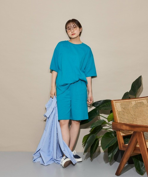 Auntie Rosa Holiday（アンティローザホリデー）の「ヘビーウェイトサイドスリットT（Tシャツ/カットソー・レディース・イエロー/チャコールグレー/ピンク/ブルー/オフホワイト/ターコイズブルー/ブラック・FREE）」の8枚目の写真